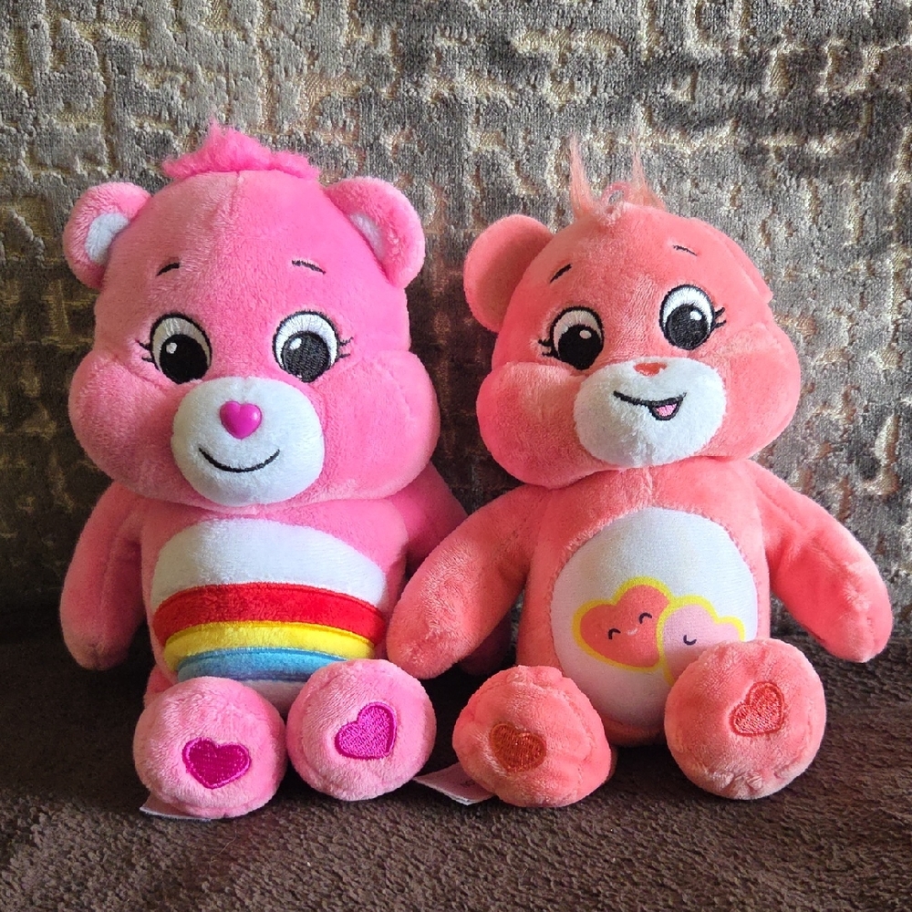Set Of 2 Care Bears (Cheer Bear & Lov A Lot Bear)